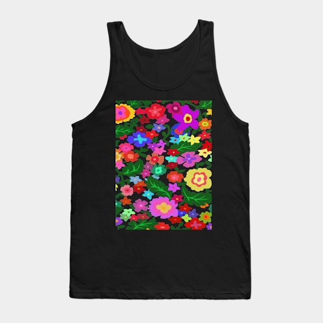 Colorful flowers everywhere Tank Top by SaBa Store